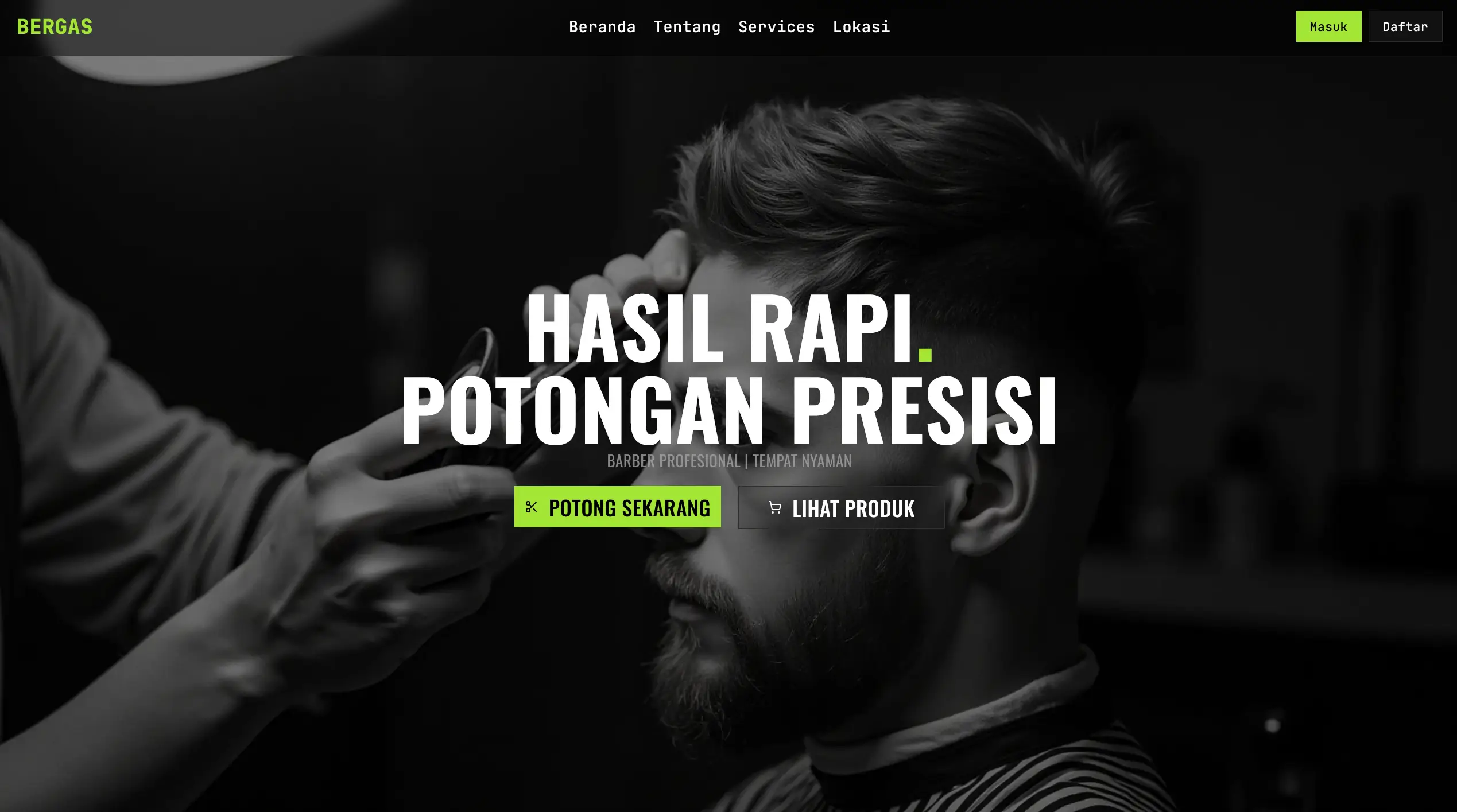 Bergas Barbershop | Frontend